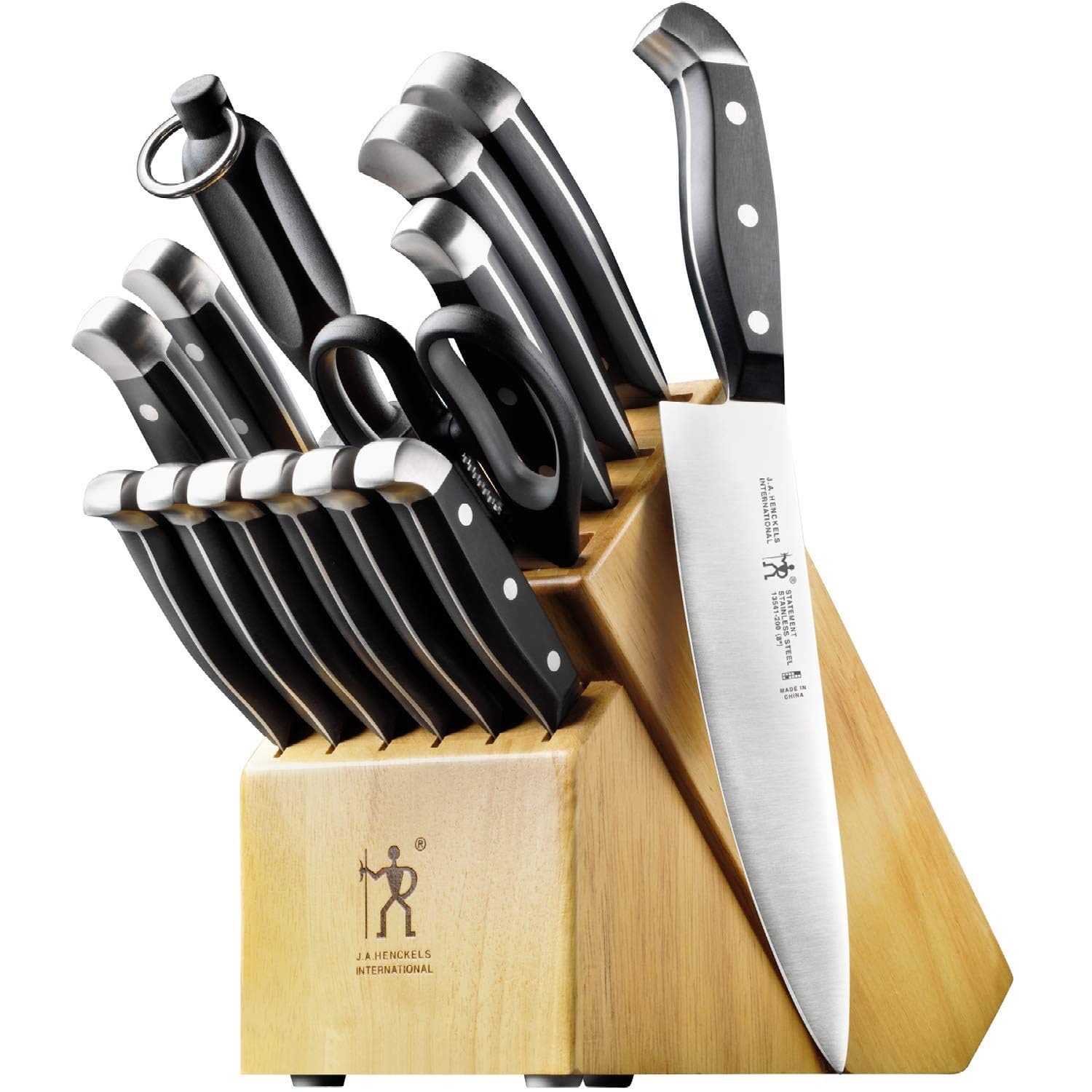 Henckels Premium Quality 15-Piece Knife Set with Block