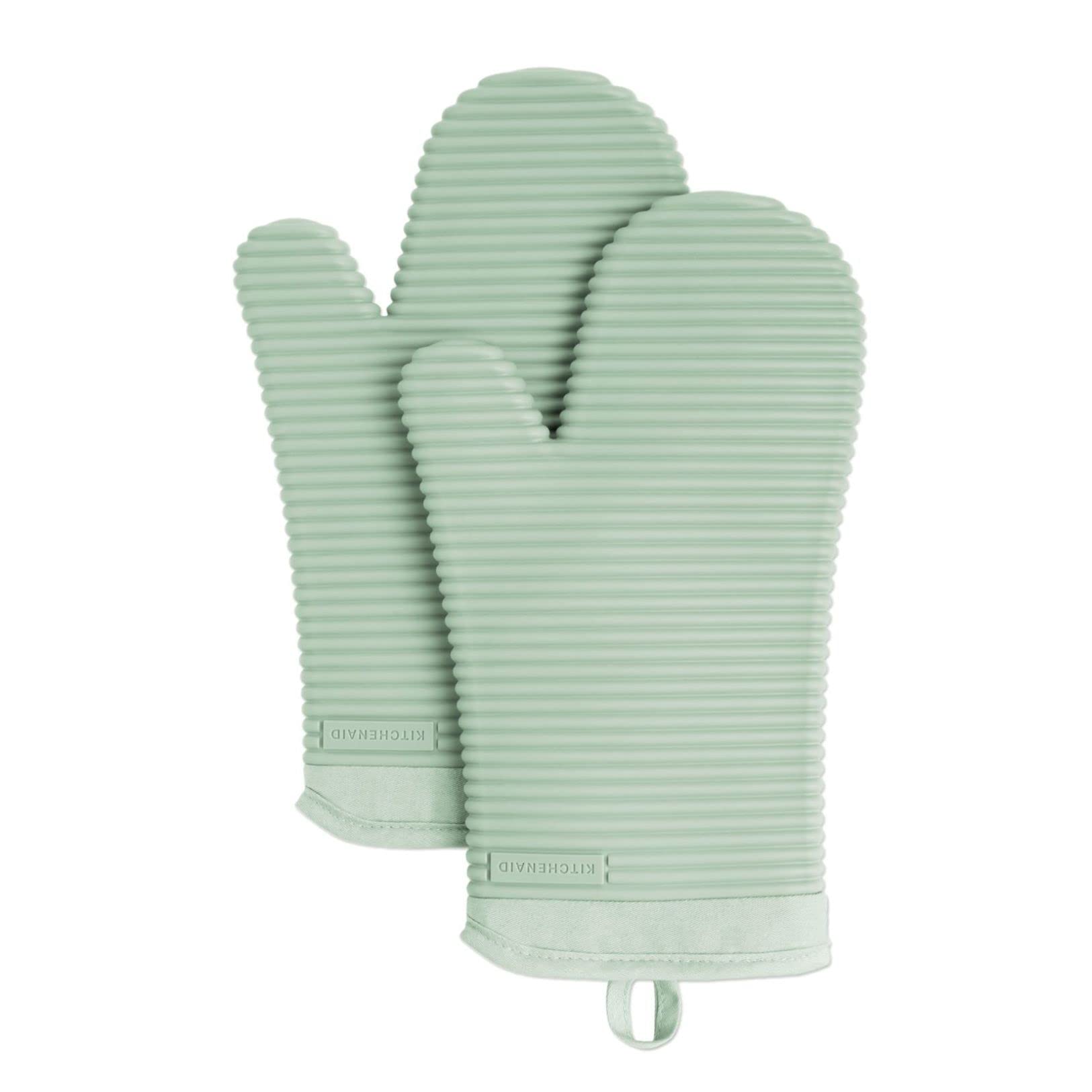 KitchenAid Ribbed Soft Silicone Oven Mitt Set
