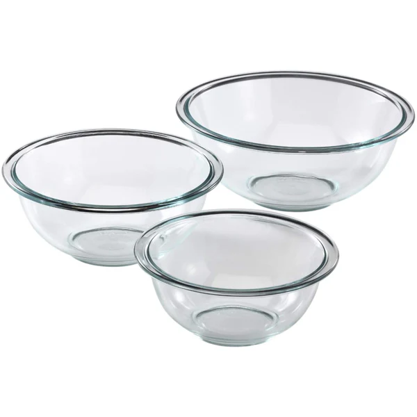 Pyrex Glass Mixing Bowl Set 3-Piece